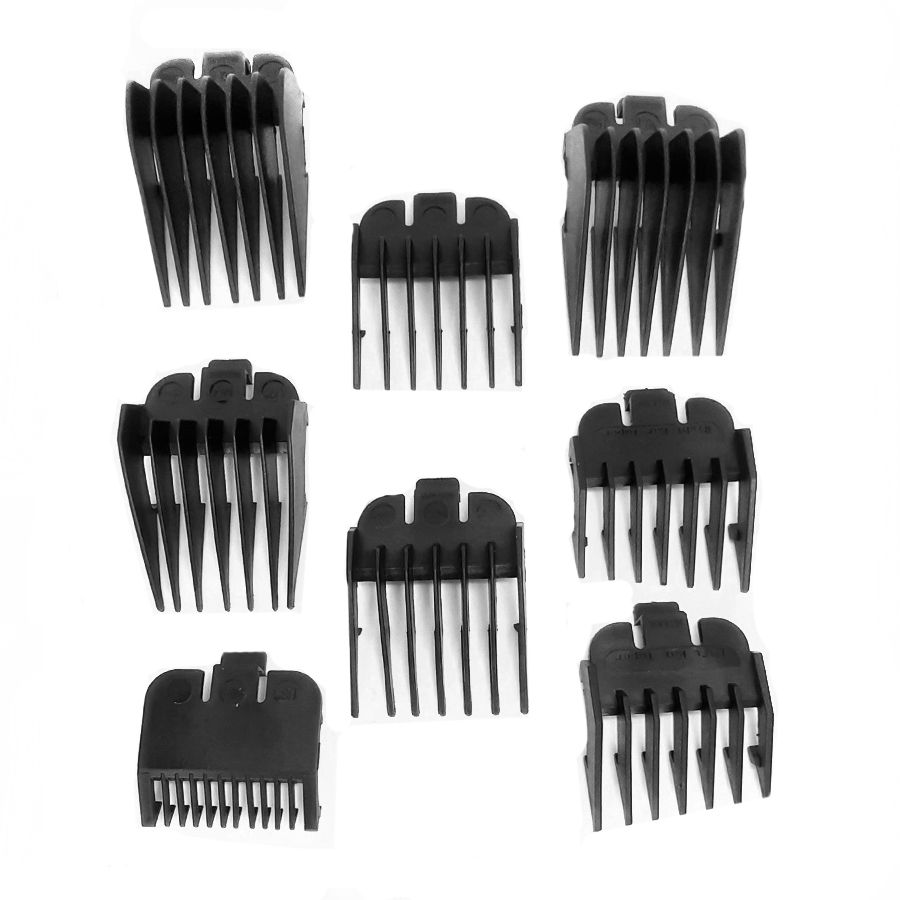 Máquina De Cabelo E Barba Profissional 8 Pentes Amarela 110v - Imagem 3