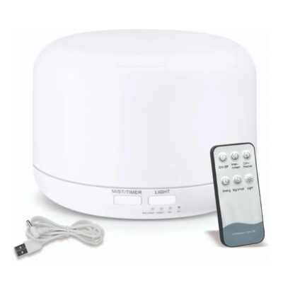 Umidificador Difusor Aroma Ultrassônico 300ml Bivolt com LED e Controle
