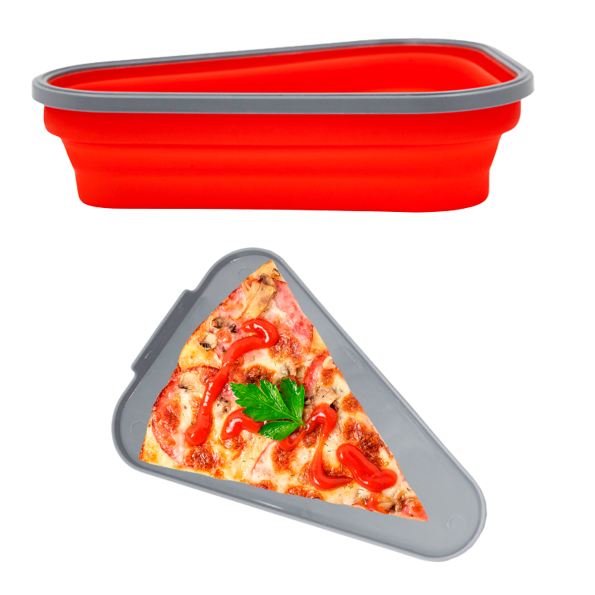 Pote para Pizza Silicone Expansível 5 Fatias - Imagem 3