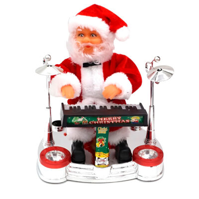Papai Noel Musical Tecladista Decorativo Som e Luz