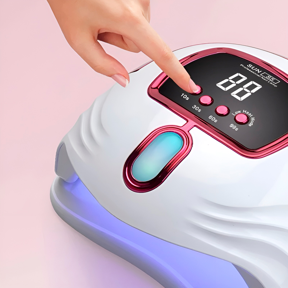 Cabine Seca Esmalte UV LED Sun S5 268W Bivolt Rosa - Imagem 3