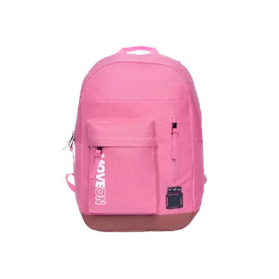 Mochila Escolar Juvenil Rosa em Poliéster Para Notebook