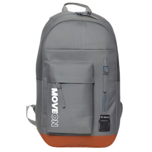 Mochila Escolar Juvenil Cinza em Poliéster Para Notebook