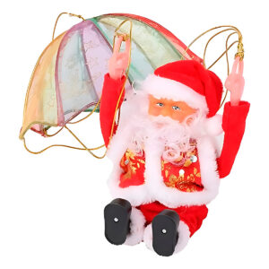 Papai Noel Paraquedista Decoração Natalina 60 cm