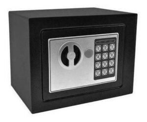 Cofre Digital Eletrônico com Senha e Chave Aço 23 cm