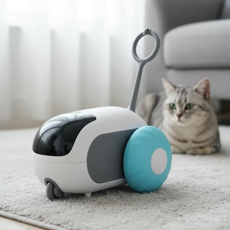 Carrinho Interativo para Gatos Elétrico USB Azul - Imagem 2
