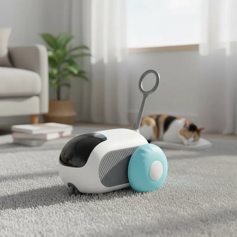 Carrinho Interativo para Gatos Elétrico USB Azul - Imagem 3