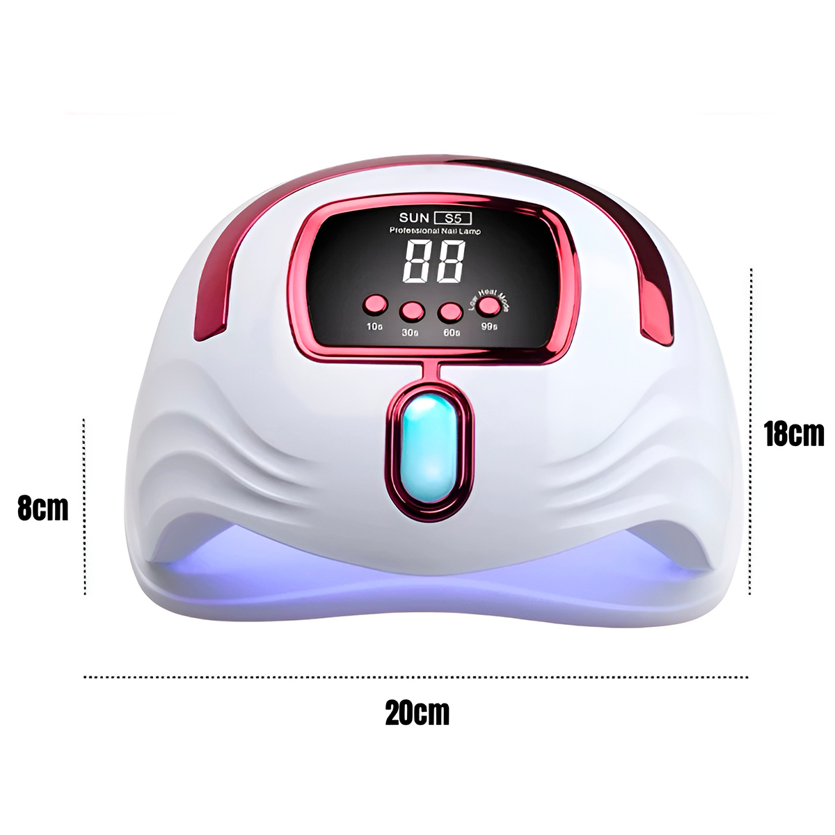 Cabine Seca Esmalte UV LED Sun S5 268W Bivolt Rosa - Imagem 11