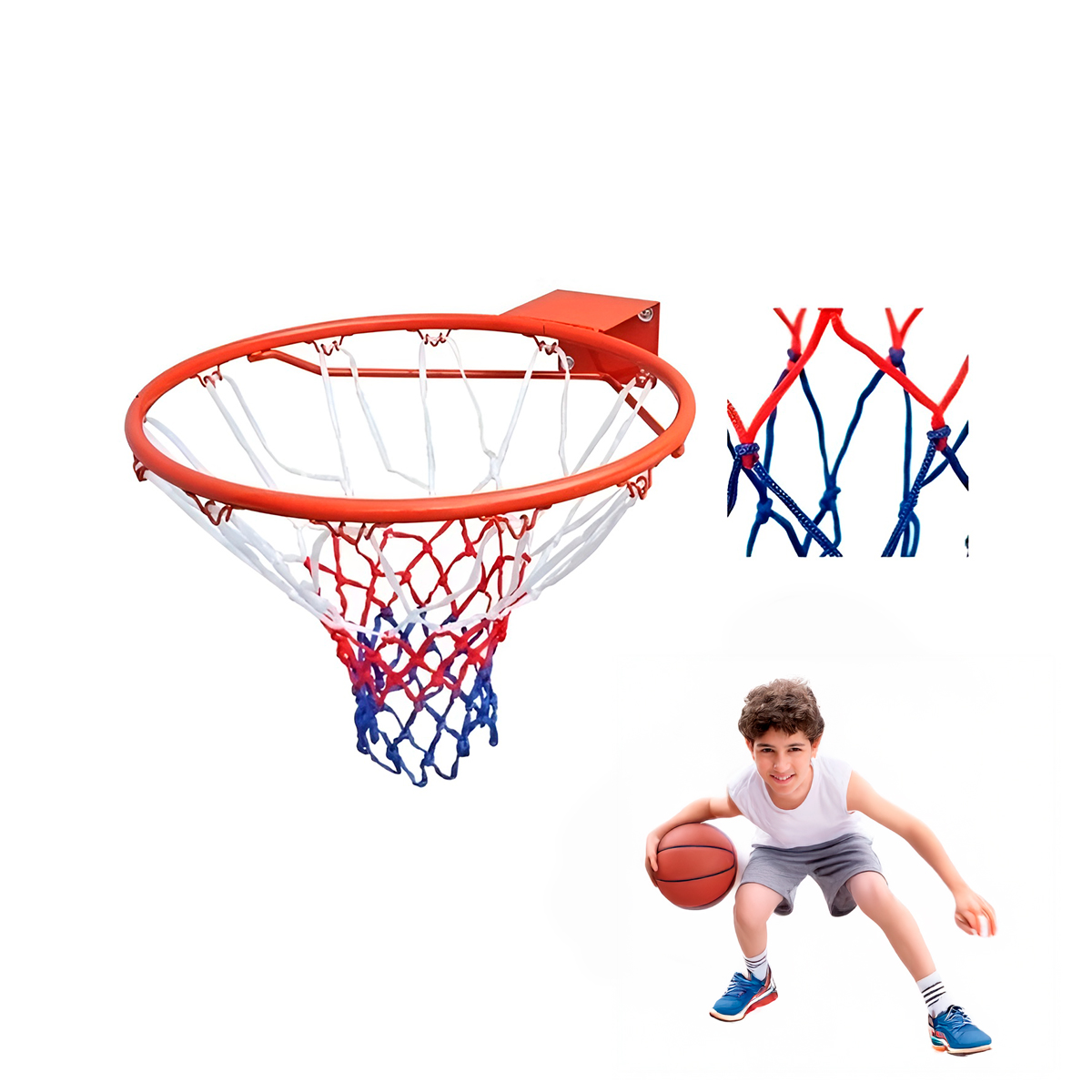 Cesta de Basquete com Bola Aro 30 cm e Bomba - Imagem 9