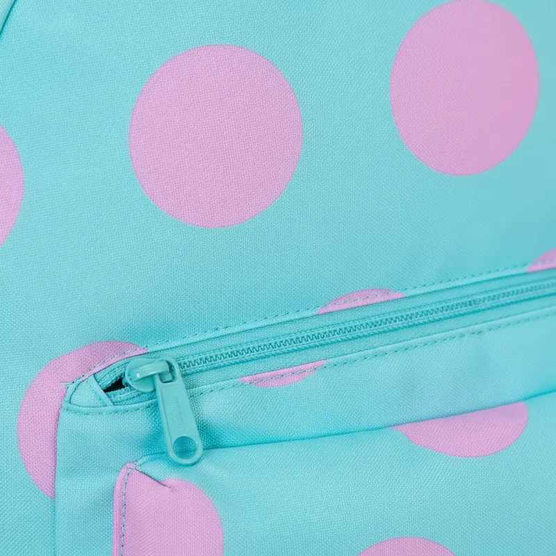 Mochila de Costas Feminina Juvenil Bolinhas Verde Claro - Imagem 2
