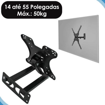 Suporte para TV Articulado 14 a 55 Polegadas Até 50 kg